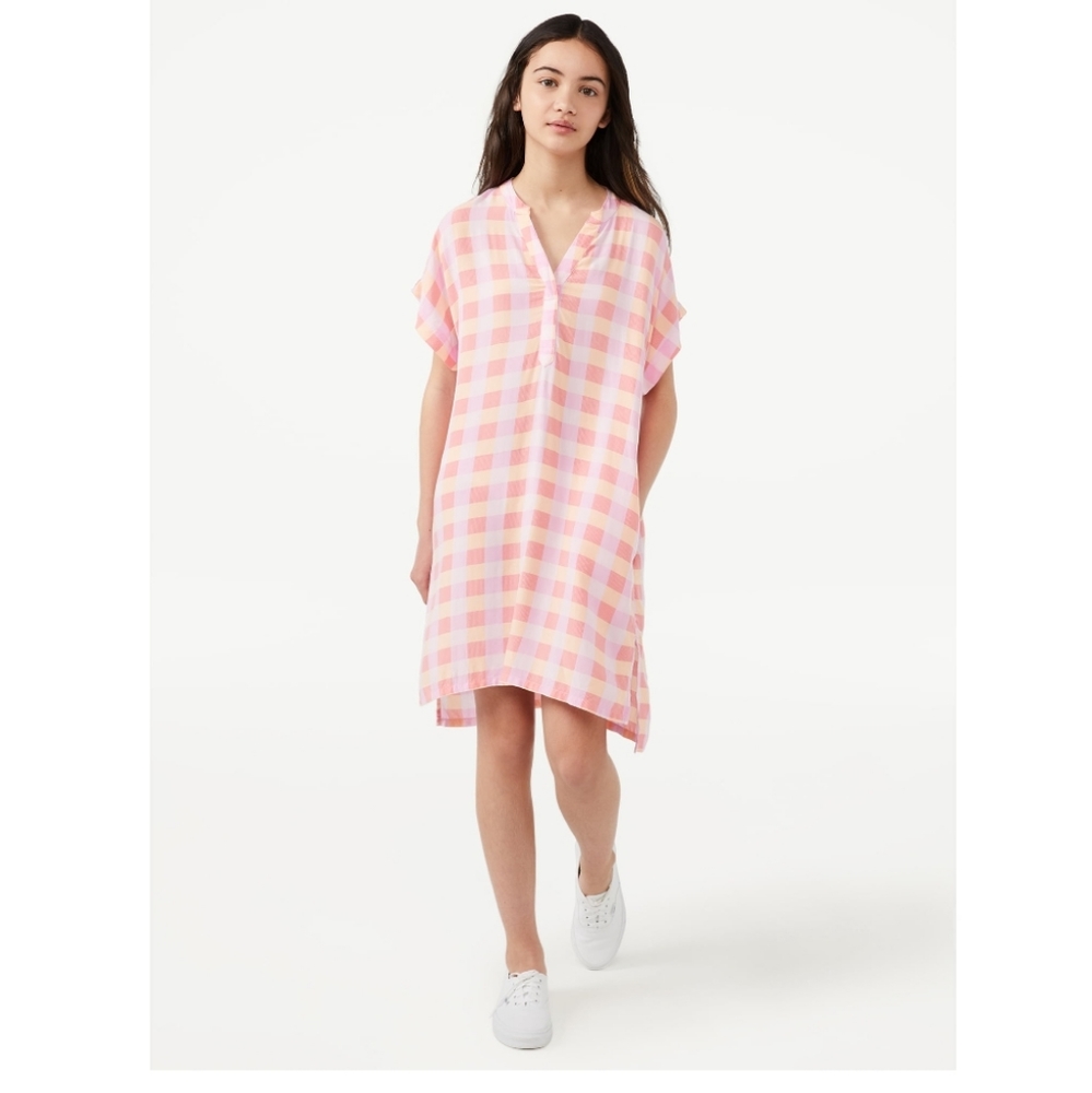 Free Assembly Tropical Peach Caftan Dress